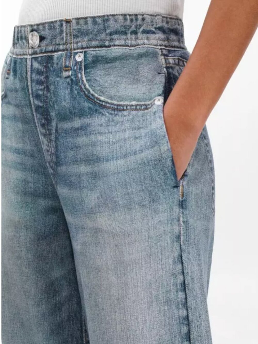 Rag & Bone Miramar Wide-Leg Pants (sweatpant jeans) - Picture 6 of 6